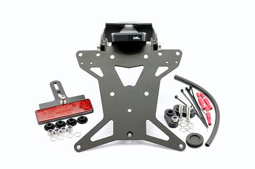 MG Biketec Kurzes Heck - Kennzeichenträger - Kennzeichenhalter geeignet für Triumph Street Triple 765 R S RS Moto2 ab ab 2020 (172x167mm)
