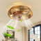 Becailyer 18.8 Farmhouse Caged Ceiling Fan with Light Remote Control, Low Profile Bedroom Ceiling Fans, Enclosed Industrial Ceiling Fan 6 Speed Reversible Woven Rattan Ceiling Fan for Kitchen Bedroom