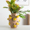 Mowtanco Zitronen-Keramikvase, Obstbodenvase für moderne Wohnkultur, dekorative Keramikvase für Blumen, getrocknete Blumen, Grün, große Vasen für Tafelaufsätze, Wohnzimmer