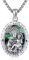 St. Antonius Kette Silber 925 Antonius von Padua Anhänger Halskette katholischer Schmuck Geschenke Herren