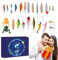 Fisssure Adventskalender Angeln,Fisch Adventskalender - Weihnachtskalender 2024 für Fischköder | Weihnachts-Countdown-Kalender, Angelausrüstung Set