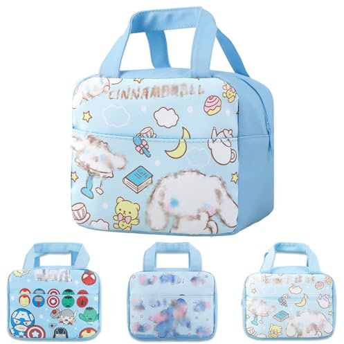 yumcute Cartoon Lunch Bag Insulated Pack Anime Lunch Cooler Box Meal Prep Containers Waterproof Kids Work School Picnic Travel Beach