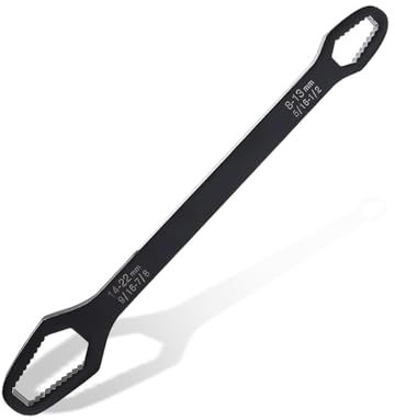 8-22mm Doppelend Torx Schlüssel Universal, 26.5cm Multifunktionaler Doppelringschlüssel verstellbar Reparaturschlüssel Reparaturwerkzeuge für Schrauben Muttern