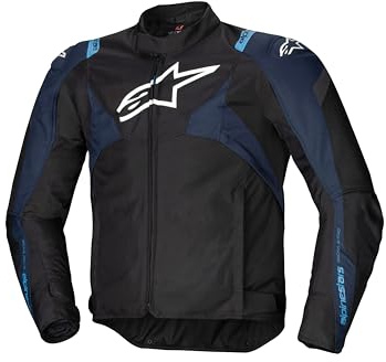 Alpinestars T-Jaws V4 wasserdichte Motorrad Textiljacke, schwarz/blau, 2XL