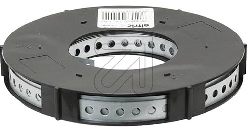 Montagelochband Lochband verzinkt, Montageband zur Befestigung von Kabeln, Rohren und Leitungen (Stahl verzinkt, 12mmxØ5mmx0,7mm)