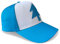 ZXRSJBL Dipper Blaue Kiefernbaum Baseballmütze,Rückseitige Schnalle aus Baumwollstoff,Unisex Erwachsenen Trucker Hut, Embroiderte gekrümmte Baseballmütze für Erwachsene,Blau/Weiße Mütze