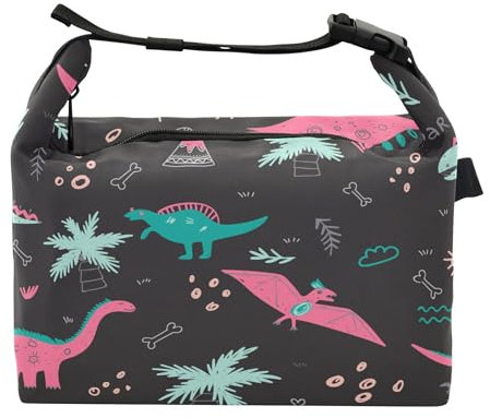 Wudan Dinosauri carino bambini animali colorati borsa per il pranzo isolata a tenuta stagna infermiera preparazione pranzo borsa per la scuola materna