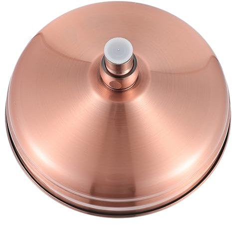 HOMSFOU Cabezal de Ducha de Cobre Vintage Rociador Tipo Lluvia, Instalación Simple y Cómodo Lavado para Baño Moderno en Rojo
