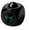 Orologio di proiezione facile da usare con tempo su soffitto/pareti e monitoraggio della temperatura in tempo reale (nero)