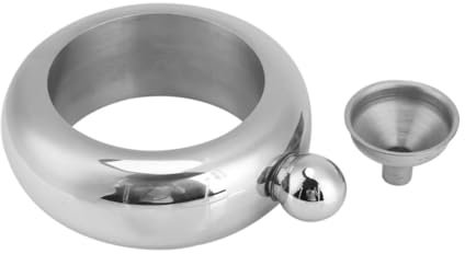 Petaca de acero inoxidable con forma de pulsera, botella de vino o whisky