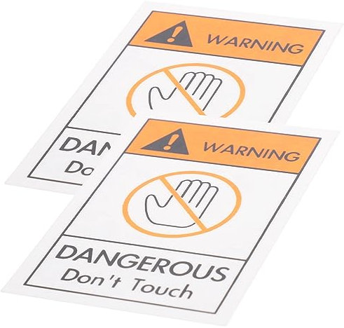 VILLFUL Warnschilder „nicht Berühren“ Rund Vinyl 2 Stück Warnaufkleber Für Lager Und Fabriken Haftet Stabil Glatten Oberflächen Deutliche Gefahrenwarnung