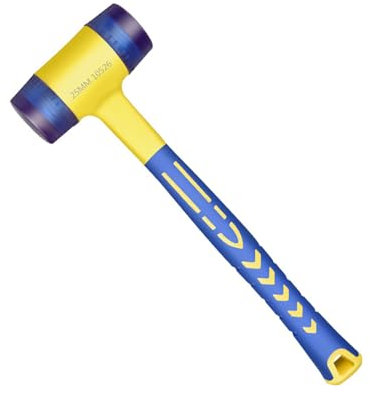 Doppelkopf-Gummihammer, Metallschlägel, Mehrzweckhammer, doppelseitig, leicht, weicher Hammer für Heimdekoration