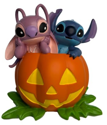 Disney Saisonfigur Stitch & Angel Halloween | Detailreiche Disney Halloween Figur, Stitch & Angel, Lilo & Stitch, 20 cm Höhe, Gartenfigur, Saisonale Deko