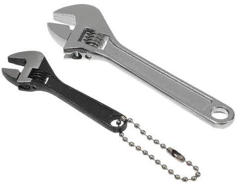 LOORGVEL 2 pezzi Mini Chiave Regolabile Chiave Inglese Resistente con Ganascia per Riparazioni e Manutenzione Utensile Multifunzione Compatto per in Spazi Stretti Colore Colore Casuale