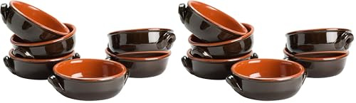 Vulcania Tegame Eco 2/M, Marrone, Ø13 cm, 4 L (Confezione da 2)