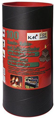 KM Firemaker 100 Grill- und Kaminanzünder aus Naturholz mit Wachs in Dose Art. 250
