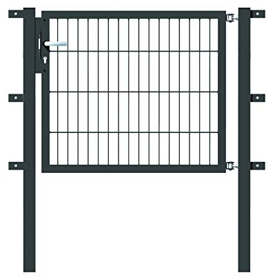 Alberts 646424 Einzeltor Flexo mit Zubehör | verschiedene Breiten und Höhen | anthrazit | Breite 100 cm | Höhe 80 cm