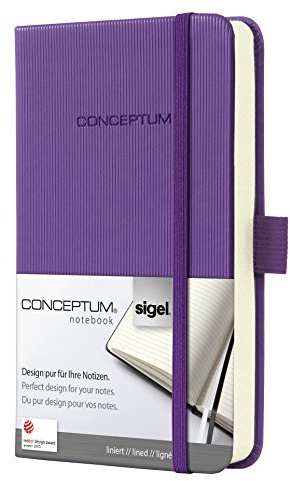 SIGEL CO570 Notizbuch, ca. A6, liniert, Hardcover, violett, Conceptum - viele Modelle