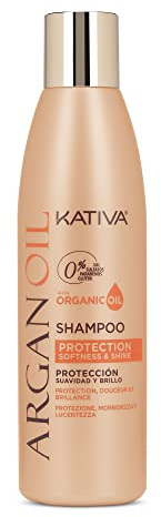 Kativa Argan Oil Champú 250 ml | Champú Sin Sulfatos ni Parabenos | Cabello Seco | Protección, Suavidad y Brillo | Aceite de Argán Orgánico