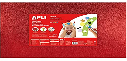 APLI Kids 13436 - Goma EVA purpurina multicolor 600 x 400 mm 5 hojas