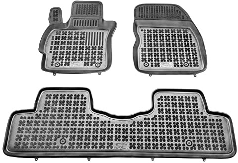 REZAW PLAST 200804 Fußmatten Set Gummimatten Vorne und Hinten Matten schwarz Kompatibel mit MAZDA 5 CR19