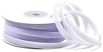 Creativery Samtband 6mm x 10m Rolle - Farbauswahl in 3/6/10/16/22/25/50mm - farbecht & waschbar - Schleifenband für Hochzeit - Geschenkband zum Verpacken Dekorieren Basteln - Helllila 430