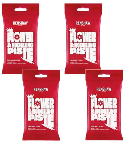 Renshaw Flower and Modelling Paste - WHITE - 1Kg (4 x 250g packs)