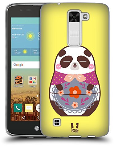 Head Case Designs Panda Tier Babuschka-Puppe Soft Gel Handyhülle Hülle kompatibel mit LG K7 K330 / Tribute 5