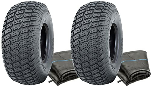15x6.00-6 Lawnmower Tyres & Tubes 4ply Wanda P332 TR13 Inner Tubes (Set of 2)