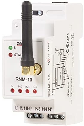 EXTA FREE RNM-10 Trasmettitore Radio a 4 canali, modulare, Bianco, 90x35x66 mm