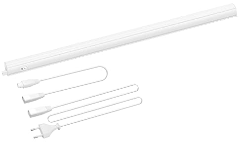 ENUOTEK 8W LED Unterbau Lampe Lichtleiste Küche Unterbauleuchte Wandlampe Anschließbar mit Schalter und Netzstecker, Lampe Länge 573MM, 960Lm Neutralweiß Beleuchtung 4000K, 1er Lampe