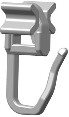 Rewagi - 20 feltrini pieghevoli di alta qualità per binari per tende da 6 mm di larghezza – colore bianco