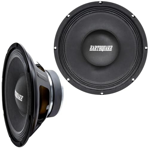 Earthquake Sound PR-EQ108 10-inch 8-Ohm Cloth Surround Speakers - Open Basket, 300 Watts Max (Pair)