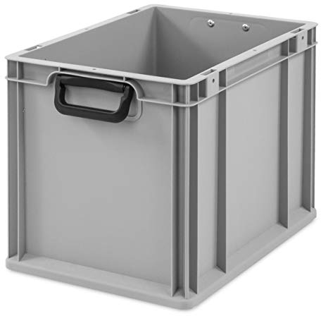 aidB Transportbox NextGen Portable Duo Eurobox mit handlichen Koffergriffen 400x300x320 mm, Transportkoffer mit Griffen