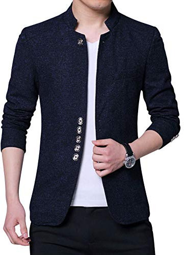 newrong Blazer Slim Fit à Carreaux Hommes XXL Bleu