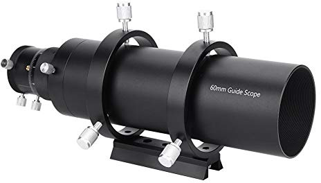 VBESTLIFE 60 mm Sucherfernrohr mit Halterung, Lightweight Aluminium Alloy Double Helical Fokussierer-Führungsfernrohr für QHY5II, STI, DMK, ZWO, SG4 usw.