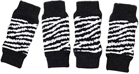 Tenlacum 4 Count Pet Dog & Cat Leg Warmer/Arthritis Elderly Dogs Cats Bandage Socks - (Black M)