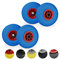Relaxdays Set da 4 Ruote per Carriola, Pneumatici di Gomma Piena Antipanne, ASSE 25mm, Max.80 kg, 260x85mm, Blu Rosso