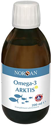 Cod Liver Oil, High in EPA & DHA, NORSAN Arktis, Natural Fish Oil, 200 mL Bottle