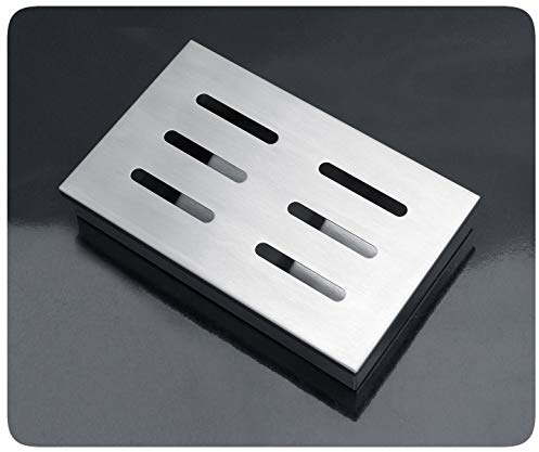 PRECORN Smokerbox aus rostfreiem Edelstahl für Gasgrill Holzkohlegrill Grillzubehör Smoker Räucherbox für BBQ Aroma