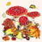 20 Servietten Fliegenpilze mitten im Herbst | Blätter | Natur 33x33cm