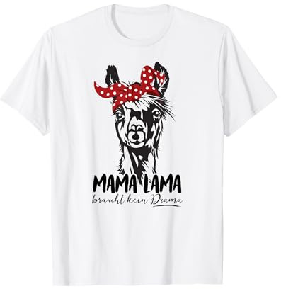Lama Alpaka Bandana Kopftuch Mama Lama no Drama Lama Llama T-Shirt