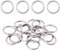 Swpeet 60 x robuste O-Ringe aus Metall, 1.9 cm – 20 mm, silberfarben, Mehrzweck-Metall-O-Ringe für Hardware-Taschen, Ring, Handarbeit, Zubehör, Gürtel und Hundeleine (silberfarben, 1.9 cm)