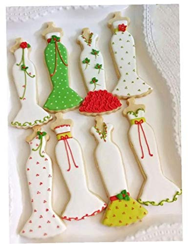 PiniceCore 1pc Plätzchen Cutter Abendkleid Biscuit Cutter Edelstahl-kleid-biskuit-Form-Kuchen, Zuckerfertigkeit Schneiden Form-backen-Werkzeuge