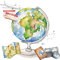 20 Servietten Reise um den Globus | Geographie | Schule | Urlaub 33x33cm