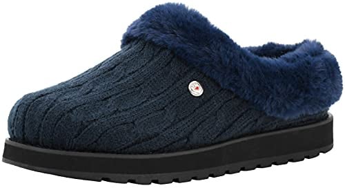BOBS from Skechers Women's Keepsakes Ice Angel Slipper, Navy, 7.5 M US