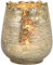 matches21 Windlicht/Kerzenglas/Teelichtglas Glas in Kelchform mit welligem Rand Vintagelook Gold 1 STK - Ø 8x9 cm