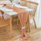 CHUQING Tischläufer Rosegold,Chiffon,70 cm x 3 m,Chic Tischdeko Hochzeit Tischläufer