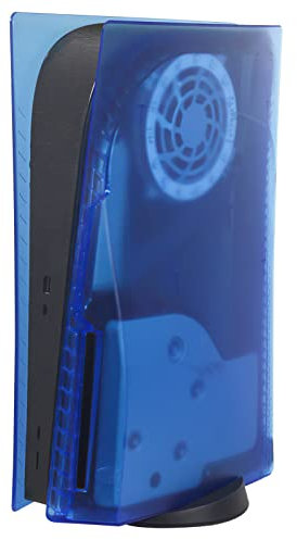 Disc Edition - Plaques faciales de protection pour console PS5, accessoires pour PlayStation 5, anti-poussière et anti-rayures (bleu mat transparent)