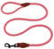 AllPetSolutions Rope Dog Lead - Heavy Duty Walking, Running, Outdoor Training Lead for Dogs - Anti-Tangle Leash with 360 Hook, Strong Clip, Easy Grip Loop Handle - Red/White, Braided Nylon, 120cm